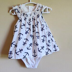 Carters Nautical Sail Away Outfit/Romper Size 9 Months